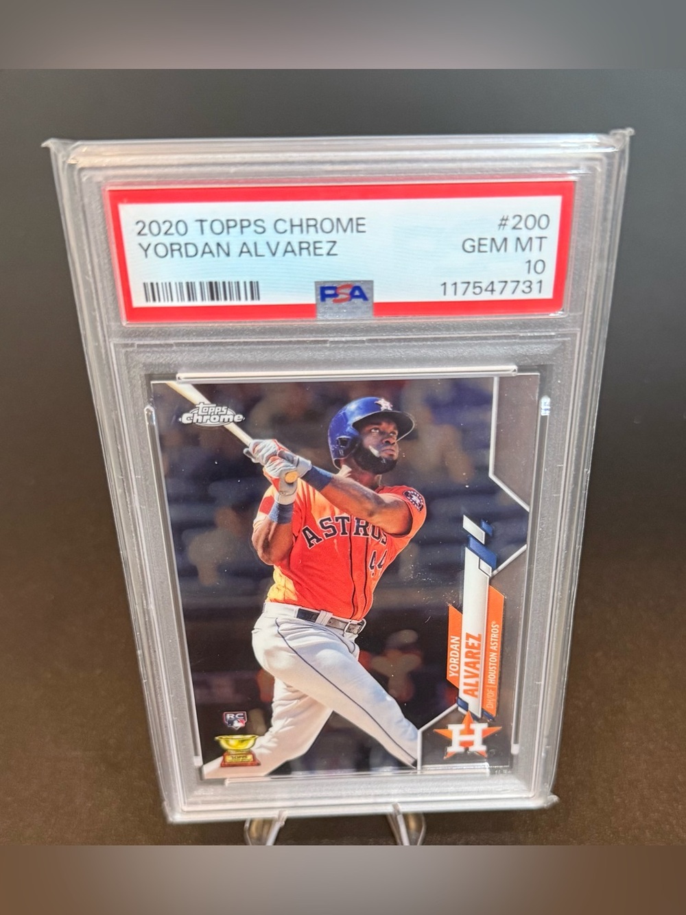 2020 Topps Chrome # 200 Yordan Alvarez GEM MT PSA :10 cert:117547731 Rookie